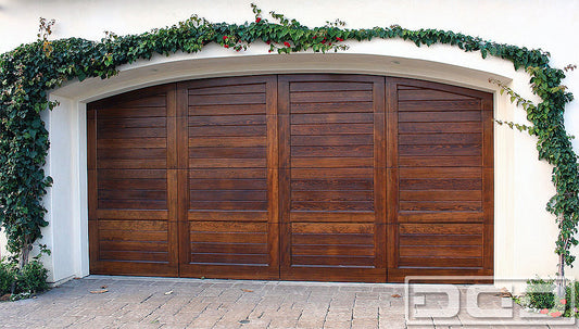 Horizontal Tongue &amp; Groove Solid Cedar Garage Door